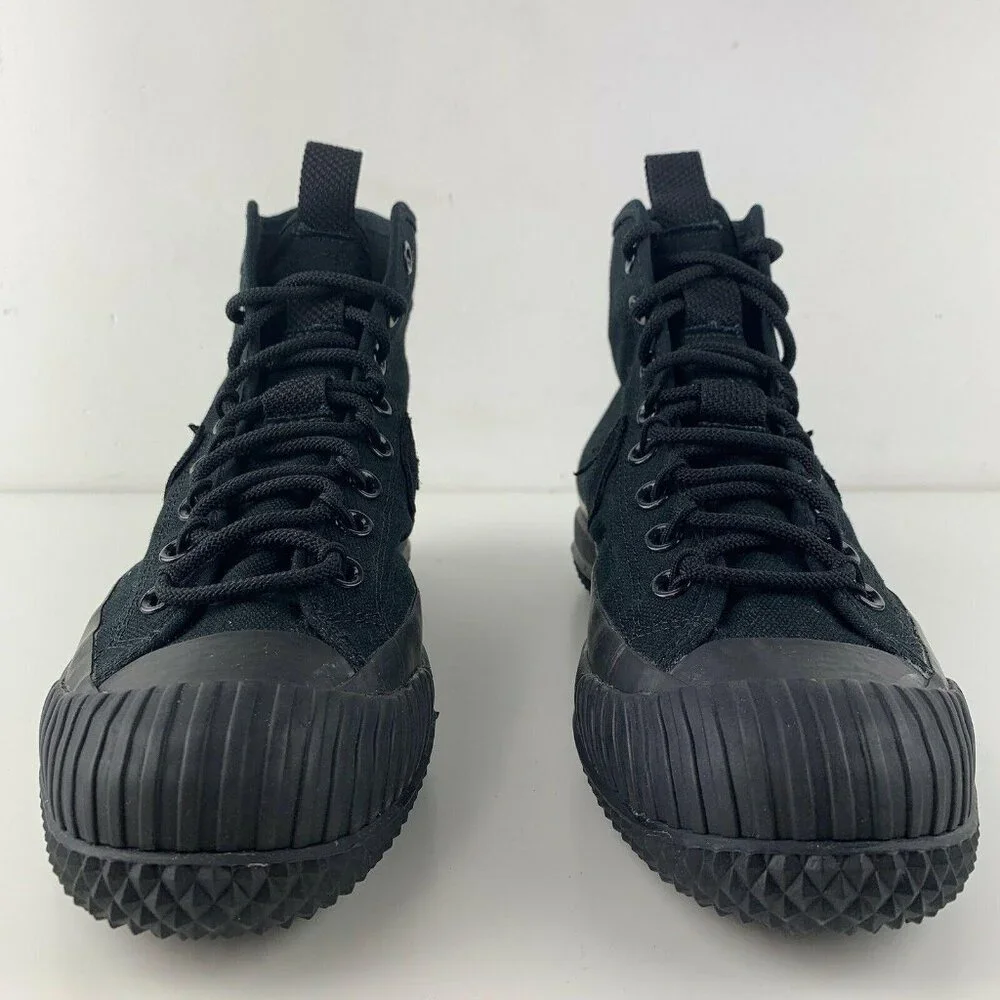 Converse High Tops Mens Size 9 Bosey MC Womens 10.5 Triple Black Water Repellent